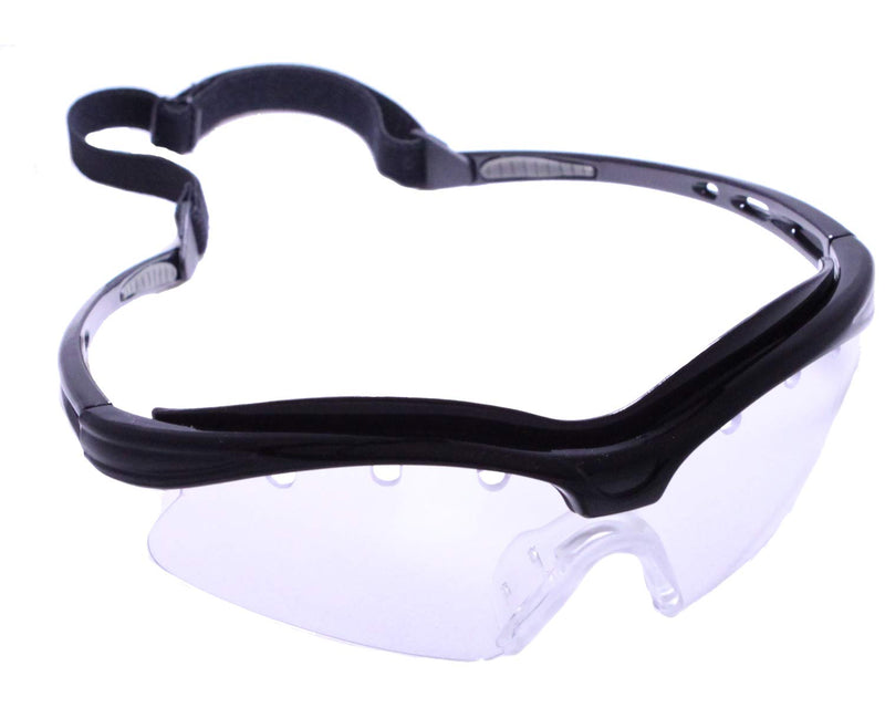 [Australia - AusPower] - Python M3 Racquetball/Squash/Pickleball Eyewear (Eyeguard) (Black and Clear Frame) Black 