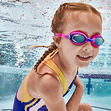 [Australia - AusPower] - Romoc 4 Pack Kids Swimming Goggles,No Leaking,Anti Fog,UV Protection Swim Glasses Water Goggles Blue+black+red+purple 