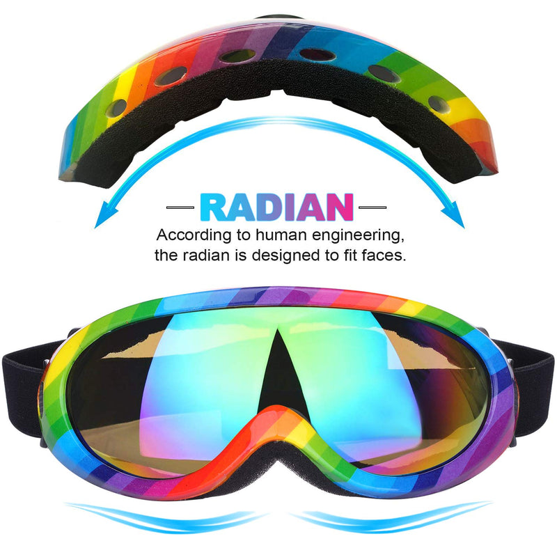 [Australia - AusPower] - Ski Goggles, Pack of 2, Snowboard Goggles for Kids, Boys & Girls, Youth, Men 