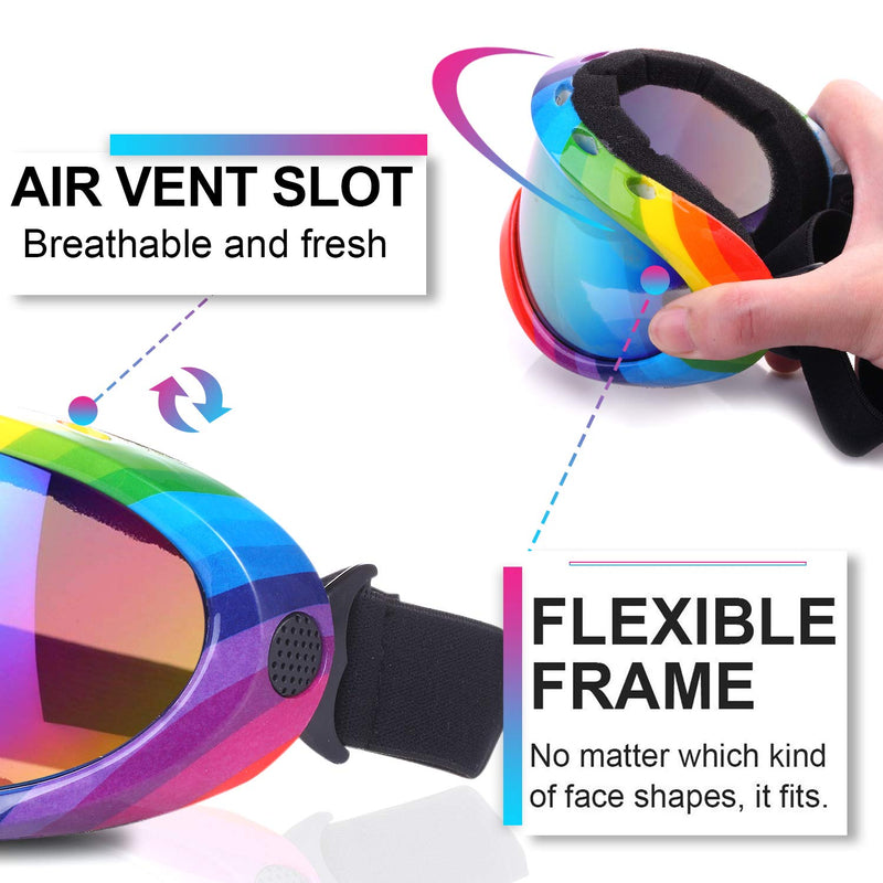 [Australia - AusPower] - Ski Goggles, Pack of 2, Snowboard Goggles for Kids, Boys & Girls, Youth, Men 