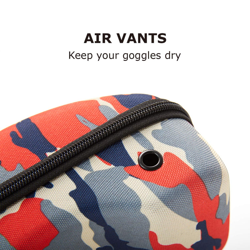 [Australia - AusPower] - XCMAN Rigid EVA Ski Goggle Case Fit All Shapes and Size Ski Goggles City Camo 