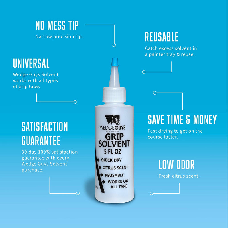 [Australia - AusPower] - Wedge Guys Golf Grip Kits for Regripping Golf Clubs - Professional Quality - Options Include Hook Blade, 15 or 30 Grip Tape Strips, 5 or 8 oz Grip Solvent & Rubber Vise Clamp 
