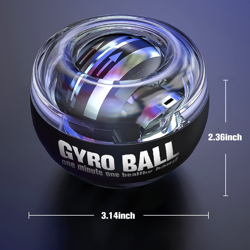 [Australia - AusPower] - JIN BD Wrist Trainer Ball Auto-Start Wrist Strengthener Gyroscopic Forearm Exerciser Gyro Ball for Strengthen Arms, Fingers, Wrist Bones and Muscles 