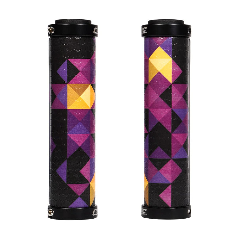 [Australia - AusPower] - Chooee Silicone Mountain Bike Handlebar Grips,Double Lock on MTB Grip 3D Silica Gel Grip Purple 