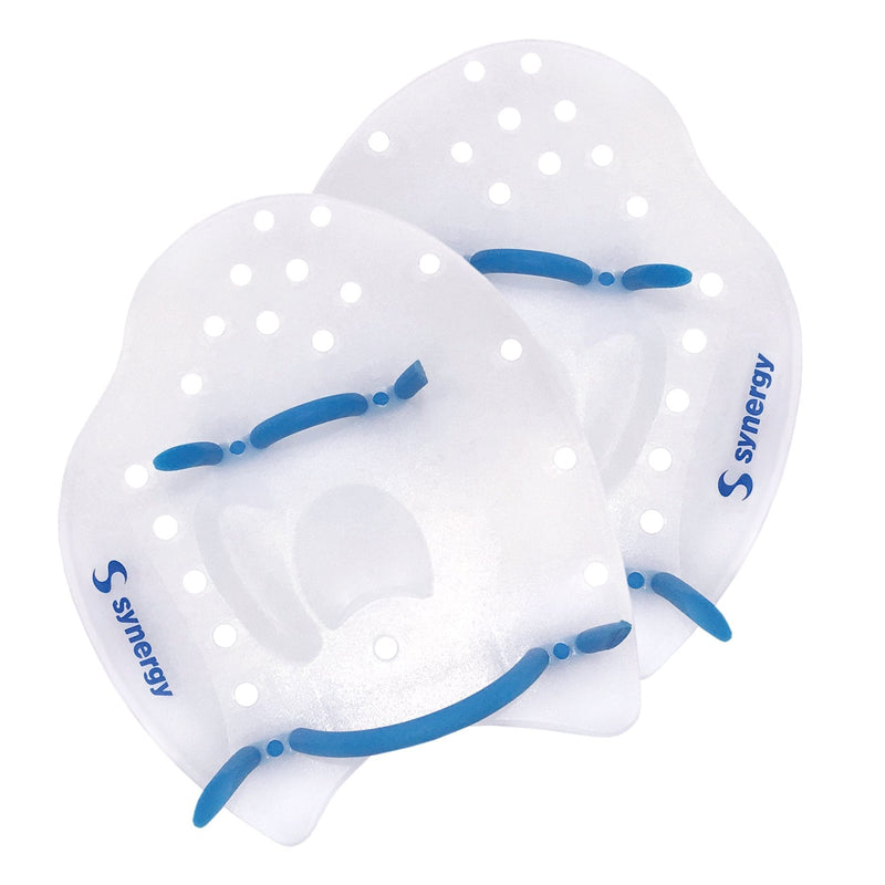 [Australia - AusPower] - Synergy Hand Paddles for Swim Training Clear Medium 