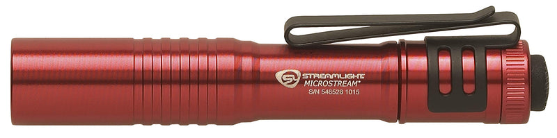 [Australia - AusPower] - Streamlight 66323 MicroStream Ultra-Compact Aluminum body Flashlight with AAA Alkaline Battery - 45 Lumens, Red 