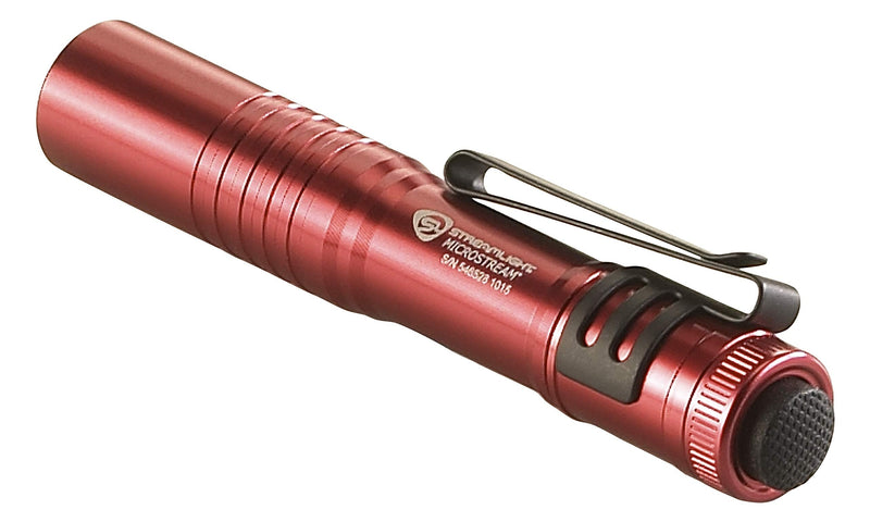 [Australia - AusPower] - Streamlight 66323 MicroStream Ultra-Compact Aluminum body Flashlight with AAA Alkaline Battery - 45 Lumens, Red 