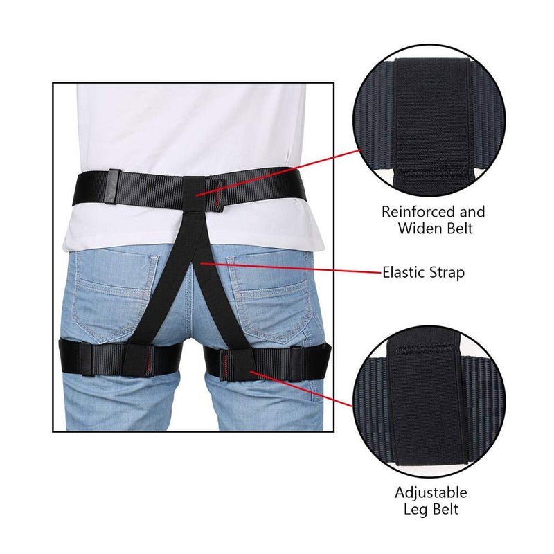[Australia - AusPower] - HandAcc Climbing belts, Safe Seat Belts for Tree Climbing Outdoor Training Caving Rock Climbing Rappelling Equip - Half Body Guide belt for Women Man and Novice 