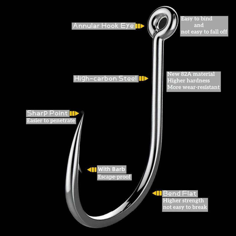 [Australia - AusPower] - Fishing Hooks Freshwater Saltwater Fish Hooks Bulk Fishing Hooks Set Worm Catfish Hooks Fish Gear Equipment Supplies 