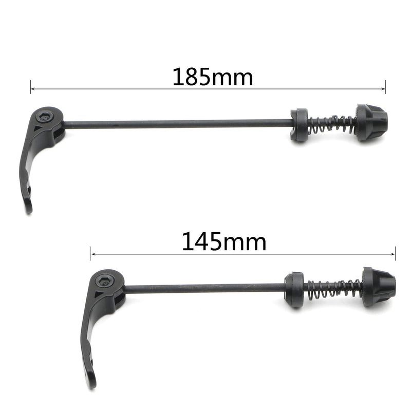 [Australia - AusPower] - Black/Blue Quick Release Bicycle Hub Front & Rear Bicycle Axle Hollow Shaft Fit for Road Bike, Mountain Bike, MTB, BMX, 2 Pairs 