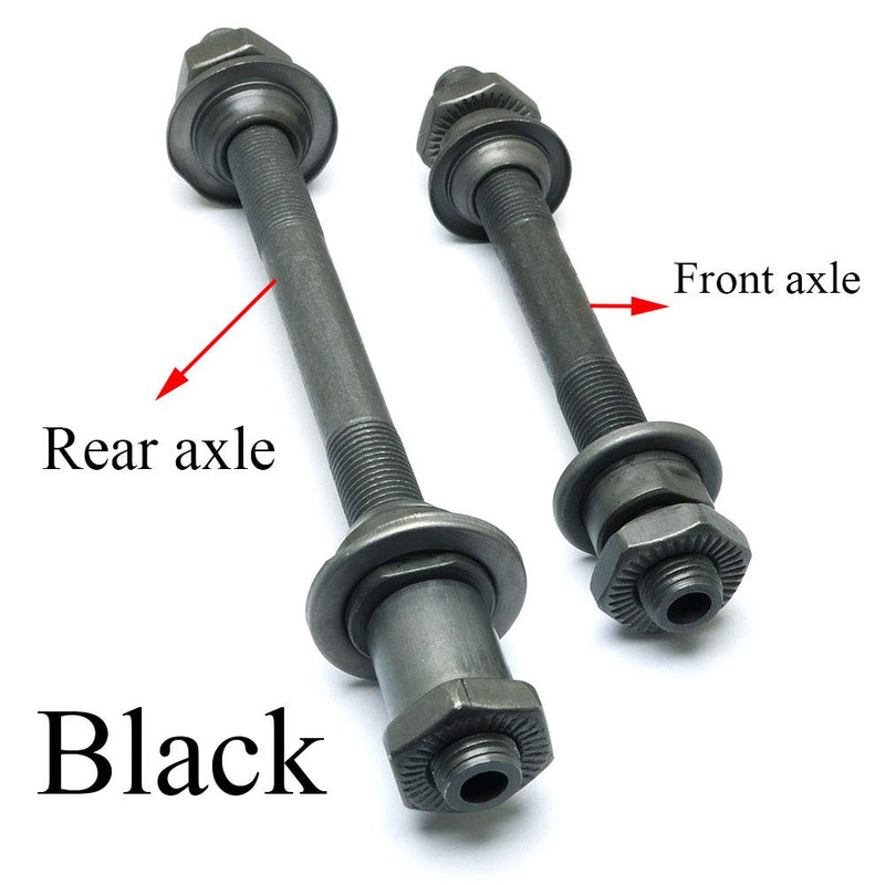 [Australia - AusPower] - Pro Bamboo Kitchen 1 Pair Durable Steel Axles Black Hollow Hub Shaft Front and Rear Axle Kit MTB Quick Release Bicycle Hub 108mm, 145mm for Mountain MTB Bike 