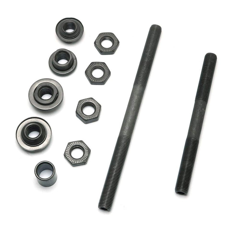 [Australia - AusPower] - Pro Bamboo Kitchen 1 Pair Durable Steel Axles Black Hollow Hub Shaft Front and Rear Axle Kit MTB Quick Release Bicycle Hub 108mm, 145mm for Mountain MTB Bike 