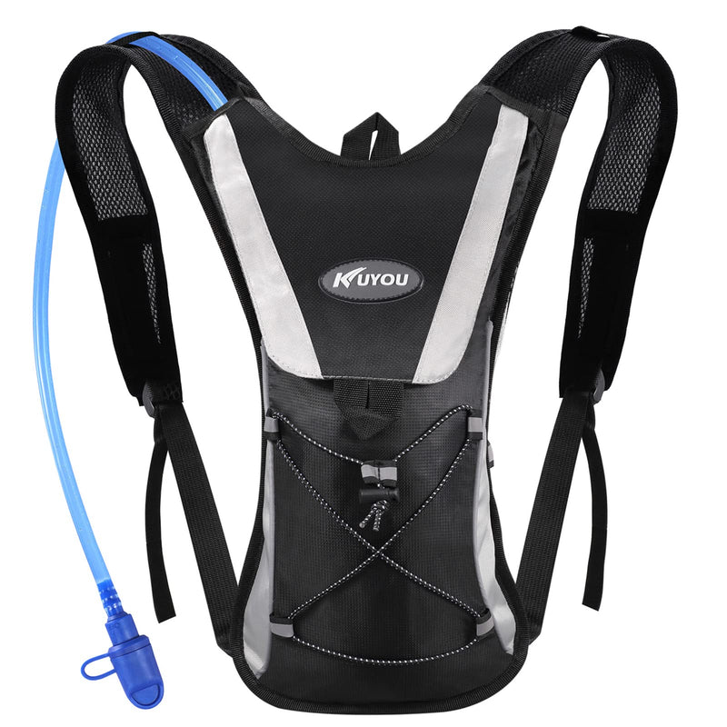[Australia - AusPower] - KUYOU Hydration Pack with 2L Hydration Bladder Lightweight Insulation Water Rucksack Backpack Bladder Bag Cycling Bicycle Bike/Hiking Climbing Pouch Black 