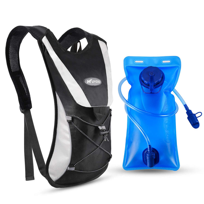 [Australia - AusPower] - KUYOU Hydration Pack with 2L Hydration Bladder Lightweight Insulation Water Rucksack Backpack Bladder Bag Cycling Bicycle Bike/Hiking Climbing Pouch Black 