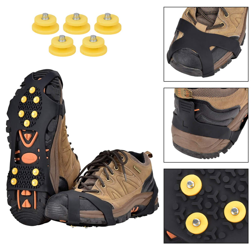 [Australia - AusPower] - Aliglow Ice Snow Grips Over Shoe/Boot Traction Cleat Spikes Anti Slip Footwear 