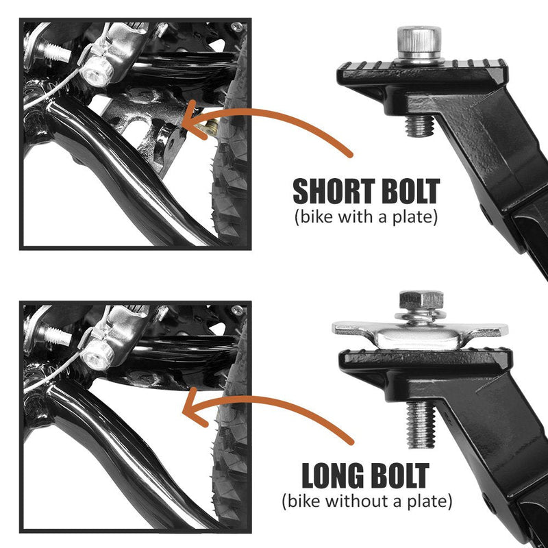 [Australia - AusPower] - BV Adjustable Bicycle Kickstand with Concealed Spring-Loaded Latch, for 24-29 Inch Bike Kickstand 24-29-Inch ED Black 