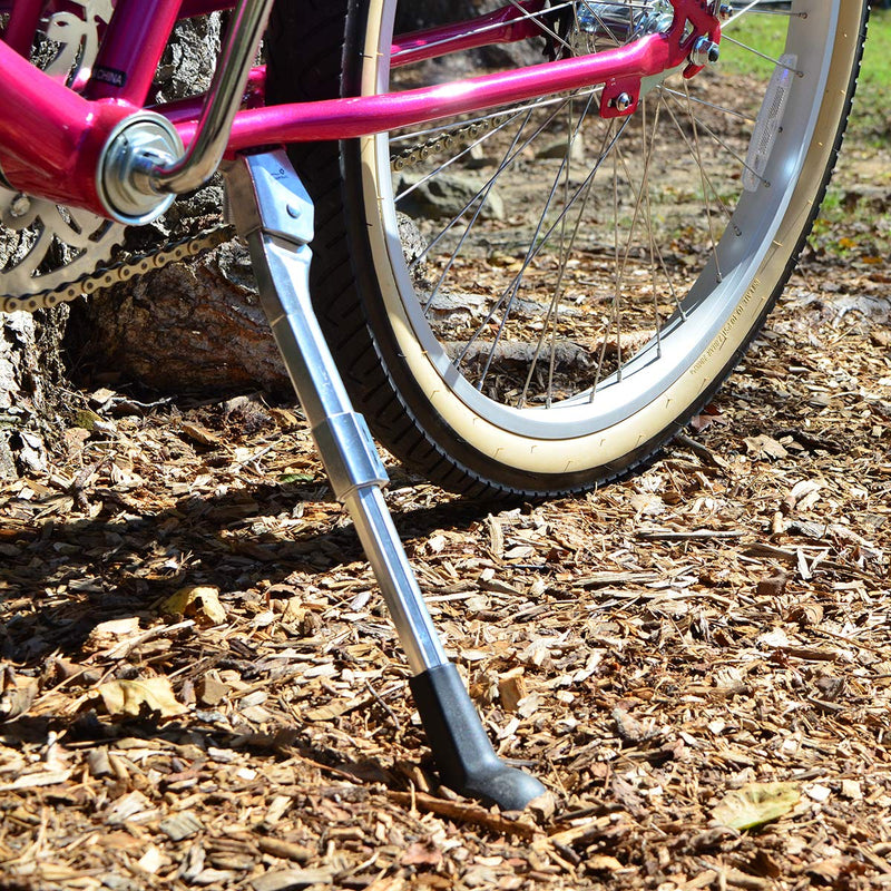 [Australia - AusPower] - Lumintrail Center Mount Bike Kickstand Adjustable Height fits Most 24” 26” 28” 700c Bicycles Black 