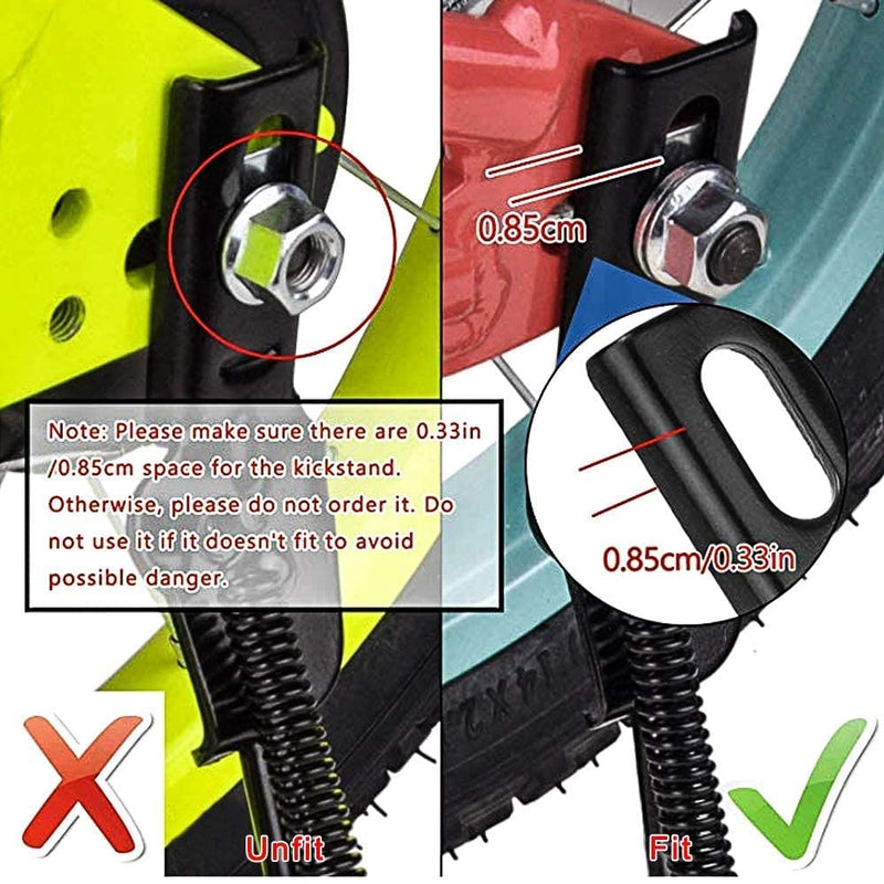 [Australia - AusPower] - SEISSO Bike Kickstand for 12" Kids Bicycle Kickstand Rear Mount for Premium Steel with Pad Kick Stand Rest for 12 inch Bike Replacement for Training Wheel 