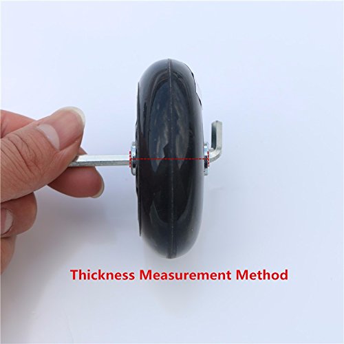 [Australia - AusPower] - 75X23mm Black Luggage Suitcase / Inline Outdoor Skate Replacement Wheels with ABEC 608zz Bearings 