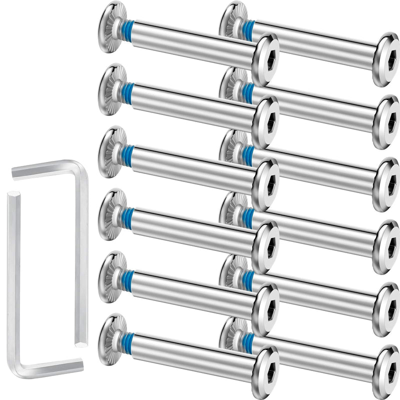 [Australia - AusPower] - Hotop 20 Sets Skate Wheel Socket Screw Inline Roller Skate Screws Shaft Hex Socket Screw with 2 Pieces Installation Tool 