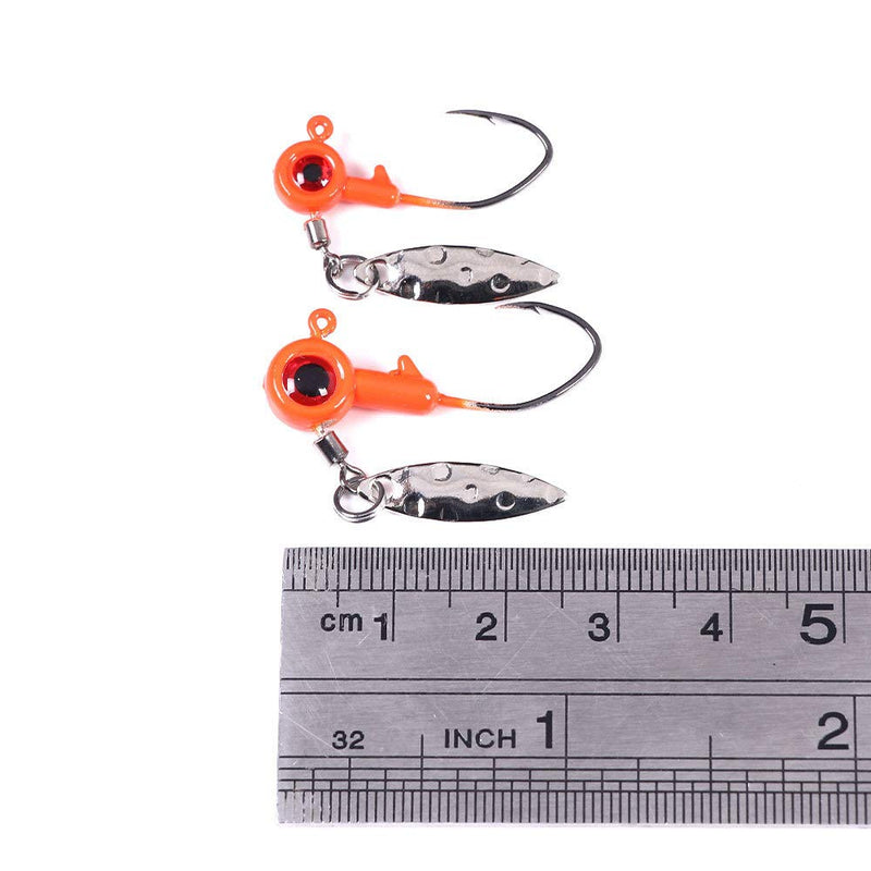 [Australia - AusPower] - 1/8 oz Jig Heads Freshwater Fishing Lures Jig Head with Eye Ball 25PCS Painted Hooks Fishing Jigs for Bass/Crappie 