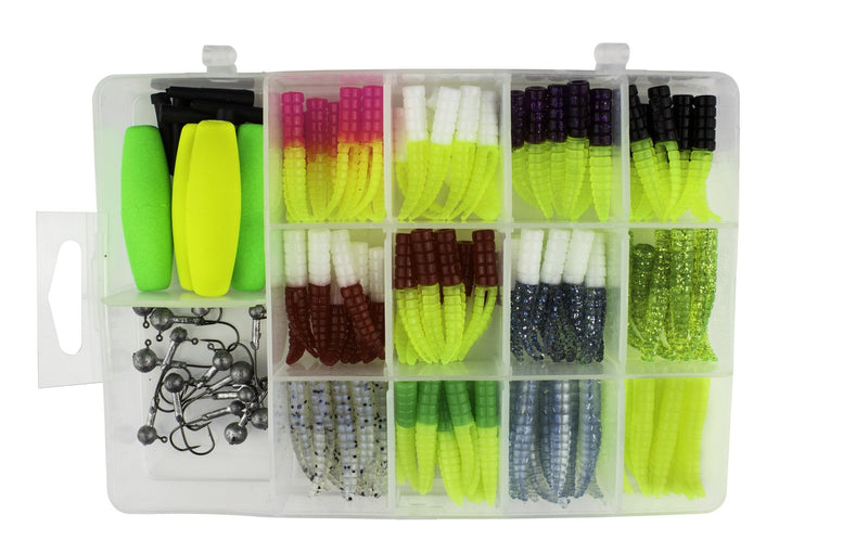 [Australia - AusPower] - Leland's Lures Crappie Magnet Best of the Best Kit, Fishing Equipment and Accessories, Fishing Lures, 96 Bodies, 15 Double Cross Jig Heads, 4 E-Z Floats 