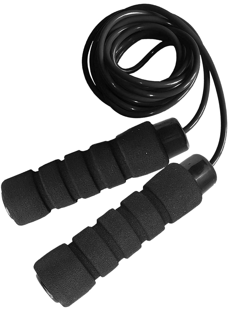 [Australia - AusPower] - Limm Adjustable Jump Rope for Workout - All-Purpose Exercise Jump Rope Kids & Adults Love with Tangle-Free, Comfortable Foam Handles - Best Slimming, Cardio & Endurance Training Black 