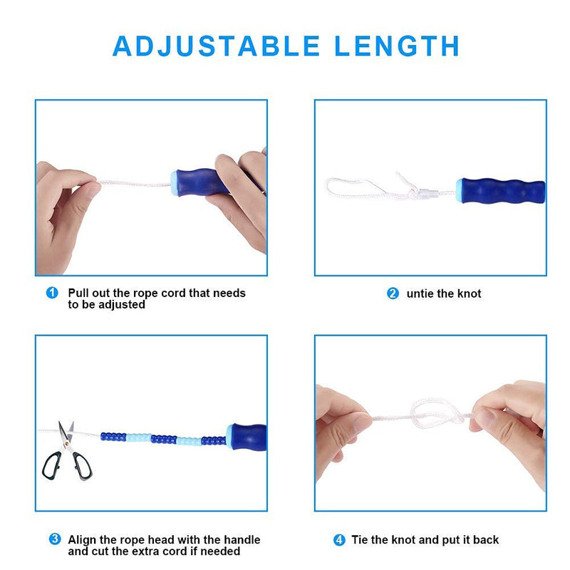 [Australia - AusPower] - Zocy 2 Pack Jump Rope for Fitness Exercise Equipment, Tangle-Free Rope Skipping with Soft Beaded Segment, Premium Adjustable Jumping Rope for kids, women, men 