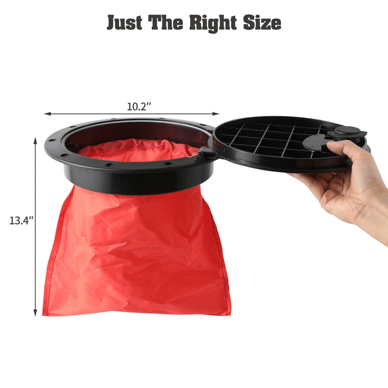 [Australia - AusPower] - Anndason 8'' Black Deck Plate Kit Deck Hatch with Storage Bag for Fishing Kayak Boating 