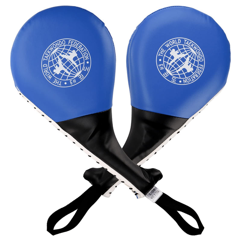 [Australia - AusPower] - Frcctre 2 Pack Taekwondo Kick Pads, Durable Kicking Target Pads, Punching Paddles Striking Kick Pads for Tae Kwon Do Karate Kickboxing Martial Arts Training, 15 x 7.5, Blue 