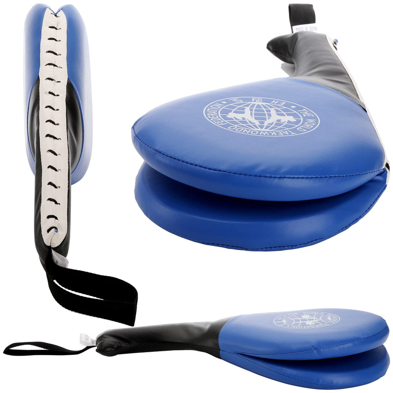 [Australia - AusPower] - Frcctre 2 Pack Taekwondo Kick Pads, Durable Kicking Target Pads, Punching Paddles Striking Kick Pads for Tae Kwon Do Karate Kickboxing Martial Arts Training, 15 x 7.5, Blue 