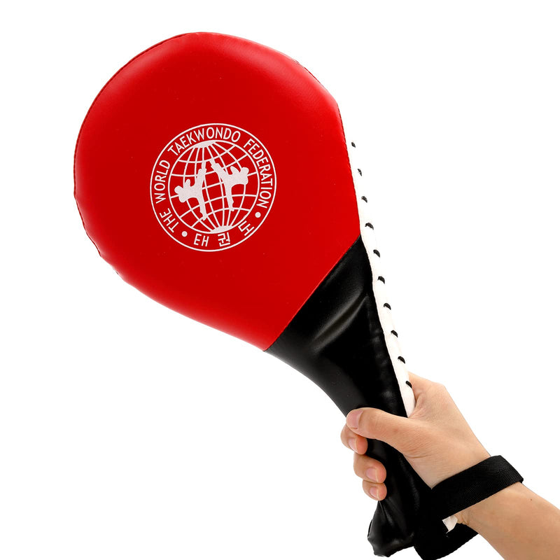 [Australia - AusPower] - Frcctre 2 Pack Taekwondo Kick Pads, Durable Striking Kick Pads, Kicking Target Pads Punching Paddles for Tae Kwon Do Karate Kickboxing Martial Arts Training, 15 x 7.5, Red 
