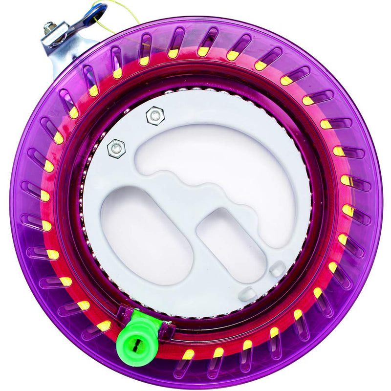 [Australia - AusPower] - HENGDA KITE Professional Outdoor Kite Line Winder Winding Reel Grip Wheel with Flying Line String Flying Tools with Lock-Purple 