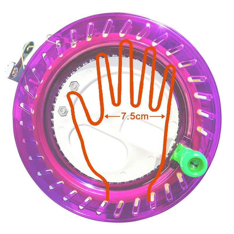 [Australia - AusPower] - HENGDA KITE Professional Outdoor Kite Line Winder Winding Reel Grip Wheel with Flying Line String Flying Tools with Lock-Purple 
