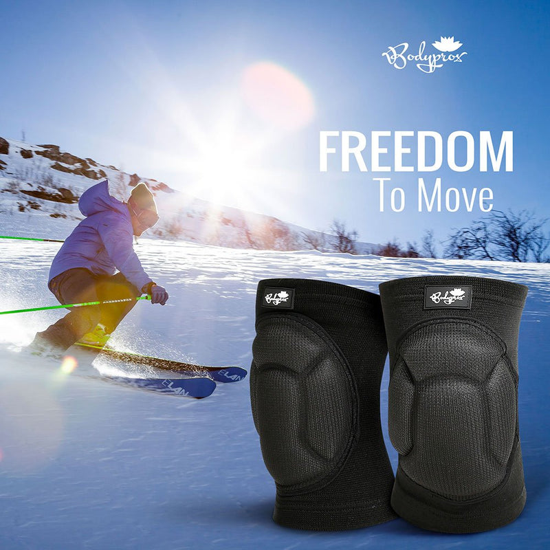[Australia - AusPower] - Bodyprox Protective Knee Pads, Thick Sponge Anti-Slip, Collision Avoidance Knee Sleeve Small/Medium 
