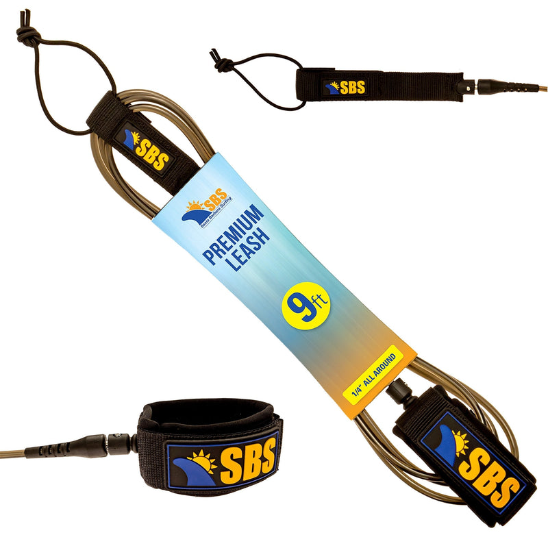 [Australia - AusPower] - Santa Barbara Surfing SBS 9ft Surf Leash for Longboard & Paddleboard 