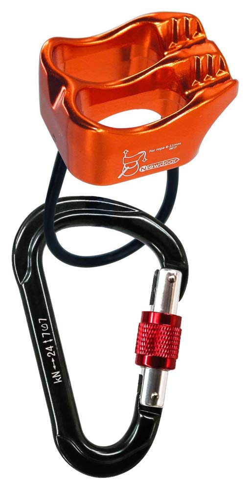 [Australia - AusPower] - NewDoar Climbing Abseiling Belay Device ATC Rappelling Descender 25KN V-grooved Equipment ATC+CLOCK 