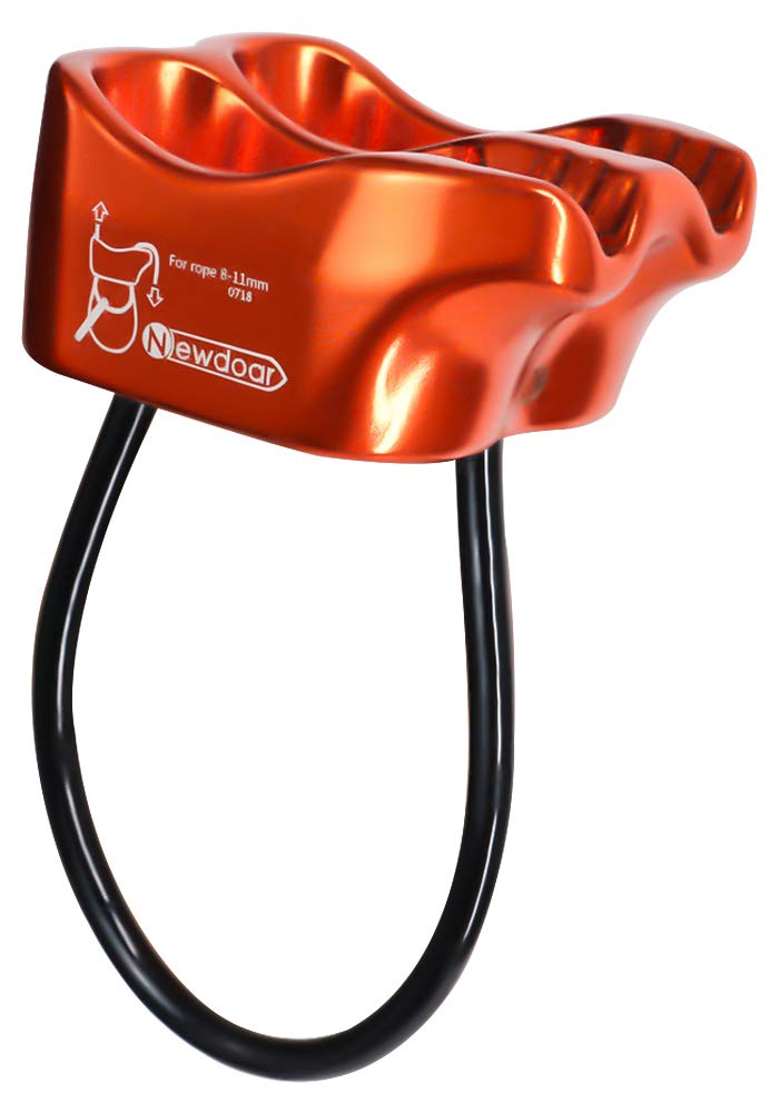 [Australia - AusPower] - NewDoar Climbing Abseiling Belay Device ATC Rappelling Descender 25KN V-grooved Equipment ATC+CLOCK 