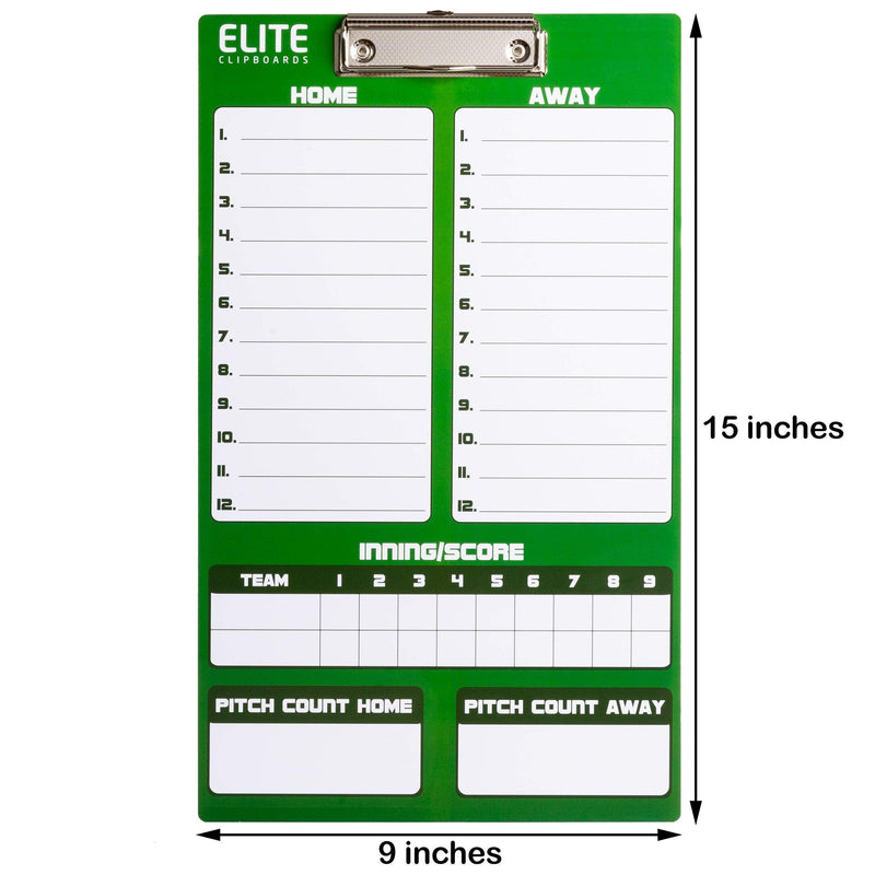 [Australia - AusPower] - Elite Clipboards Dry Erase Coaches Clipboard | Double-Sided Coach Marker Board for Basketball Baseball Football Soccer Hockey Lacrosse & Volleyball 