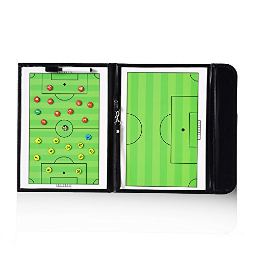 [Australia - AusPower] - Football Coaching Board Coaches Clipboard Tactical Magnetic Board Kit with Dry Erase, Marker Pen and Zipper Bag (Football Board) (Football Coaching Board) 