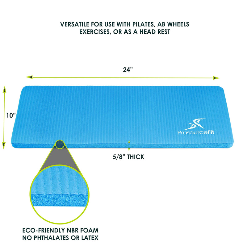[Australia - AusPower] - ProsourceFit Yoga Knee Pad and Elbow Cushion 15mm (5/8”) Fits Standard Mats for Pain Free Joints in Yoga, Pilates, Floor Workouts. Aqua 