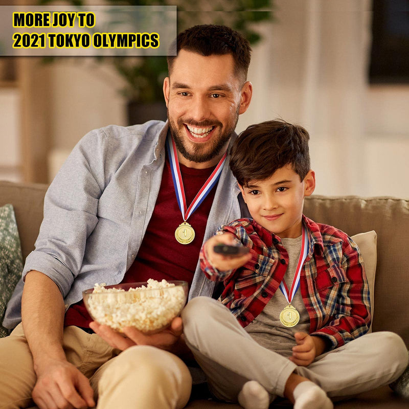 [Australia - AusPower] - Gold Silver Bronze Award Medals Olympic Style Winner Award Medals Metal Medals Prizes with Neck Ribbon for Competitions Party Olympic Home Work School Bar Costume Parties 10 