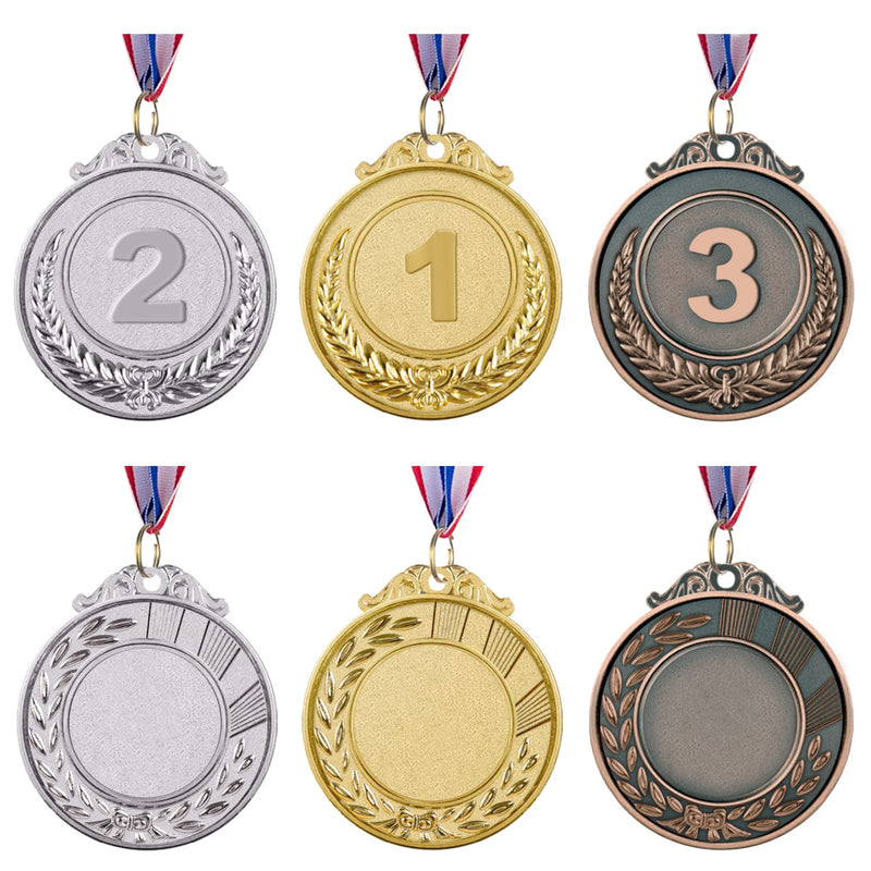 [Australia - AusPower] - IHPUKIDI 12 Pieces Gold Silver Bronze Award Medals, Olympic Style Winner Medals Gold Silver Bronze Prizes for Sports, Competitions, Party Favors, 2 Inches 