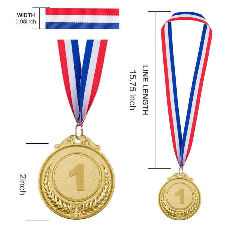 [Australia - AusPower] - IHPUKIDI 12 Pieces Gold Silver Bronze Award Medals, Olympic Style Winner Medals Gold Silver Bronze Prizes for Sports, Competitions, Party Favors, 2 Inches 