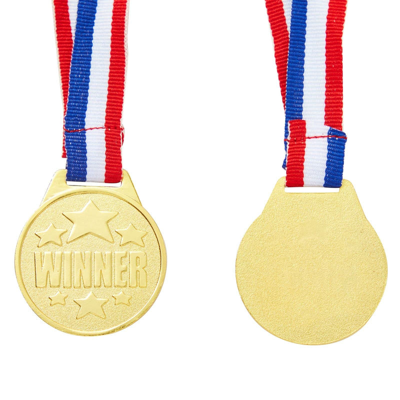 [Australia - AusPower] - Juvale 12 Pack Winner Gold Medals for Kids, Award Ribbons, Participation Trophies (1.5 in Diameter) 
