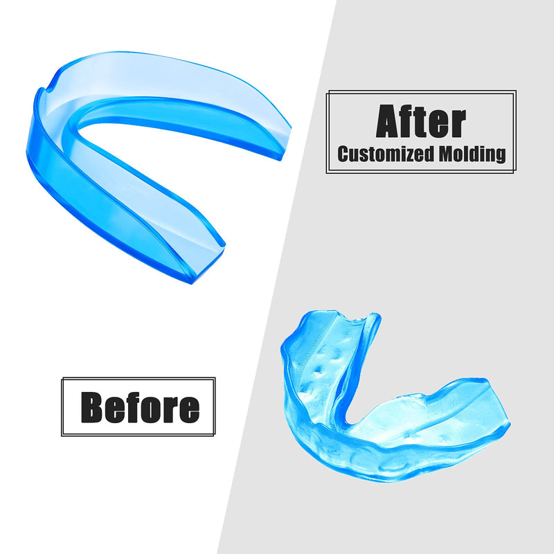 [Australia - AusPower] - 20 Pieces Sports Mouth Guards Mouth Protection Athletic Mouth Guard for Kids and Adults (Blue) Blue 
