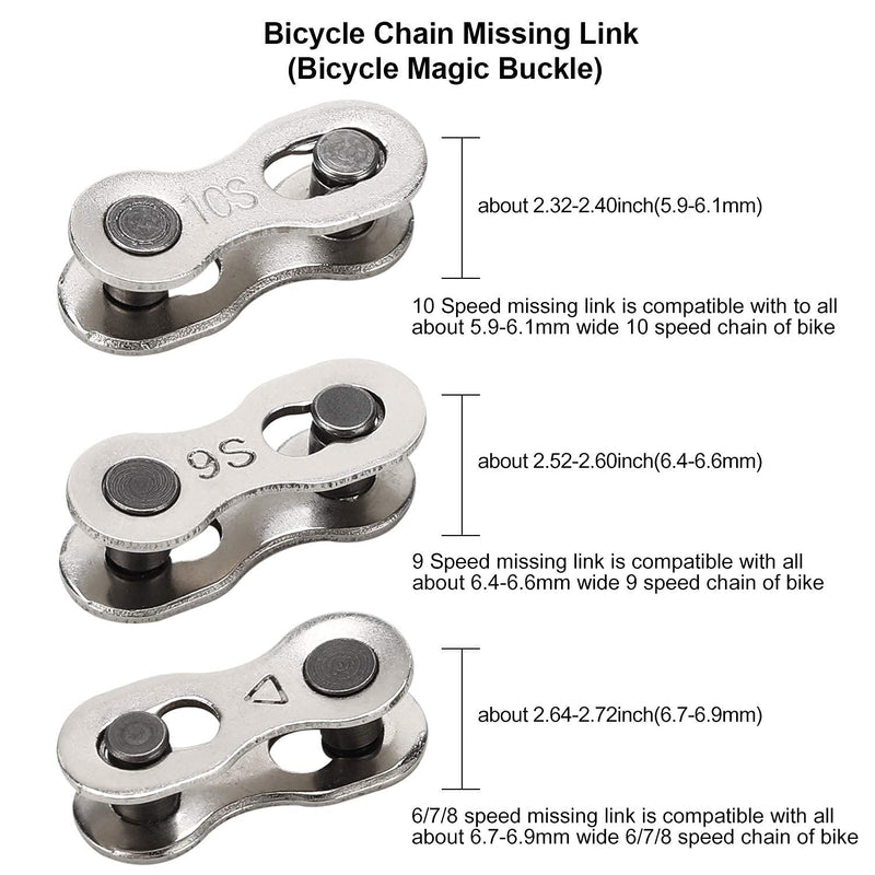 [Australia - AusPower] - Bike Link Plier + Chain Wear Gauge + 6 Pairs Bicycle Missing Link, Chain Plier Quick Link Plier for 6/7/8/9/10 Speed Chains Repair | Professional Bicycle Chain Tool Kit 