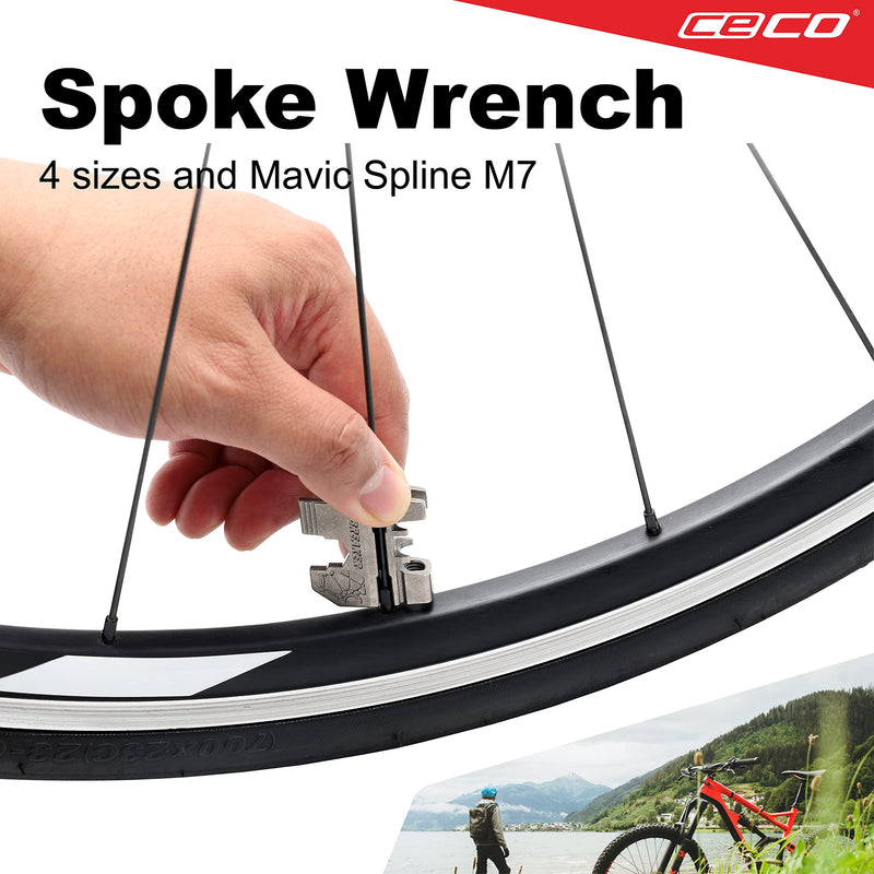 [Australia - AusPower] - CECO-USA 20 Function Bike Tool with Chain Breaker – Bicycle Multi Tool – Heavy Duty, Compact Pocket Sized, Lightweight – High Strength CR-V 6150 Tool Steel – Easy To Carry 