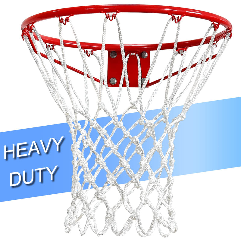 [Australia - AusPower] - LAO XUE Basketball Net Outdoor,(7.16 oz) Professional Heavy Duty Basketball Net Replacement,All Weather Anti Whip, Suitable for Outdoor Standard 12 Loops Basketball Hoop 