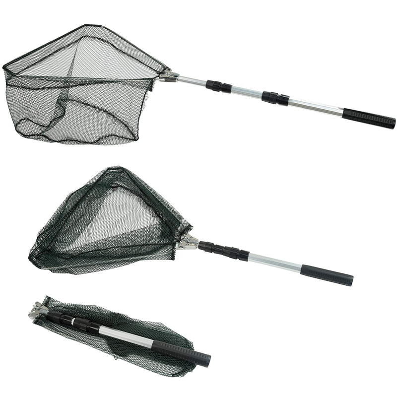 [Australia - AusPower] - RESTCLOUD Fishing Landing Net with Telescoping Pole Handle, Fishing net Freshwater for Kids Men Women, Extend to 40-63 Inches 